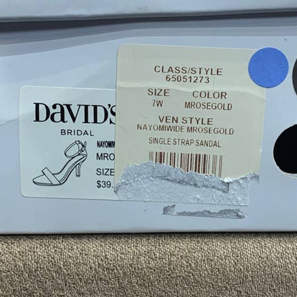 David's Bridal Gold Heels - Picture 7 of 7